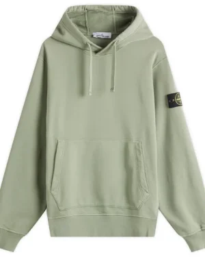 Bluza z kapturem Stone Island Popover – Sage