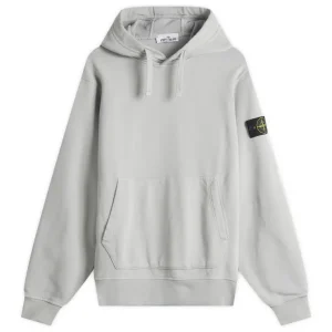 Bluza z kapturem Stone Island Popover – perłowa szarość