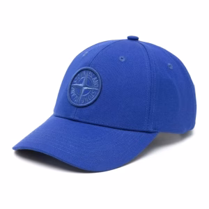 Niebieska Bawełniana Czapka z Wytłoczonym Logo