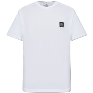 Stone Island BIAŁY T-shirt z logo