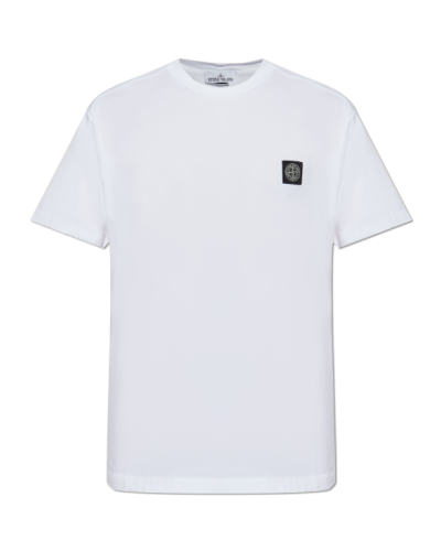 Stone Island BIAŁY T-shirt z logo