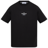 Stone Island CZARNY T-shirt z logo,