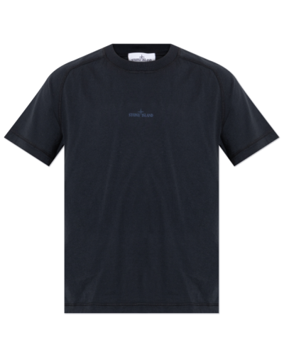 Stone Island CZARNY T-shirt z logo