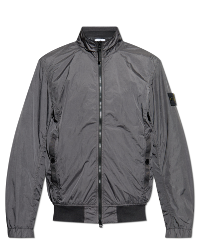 Stone Island SZARY Lekka kurtka z logo