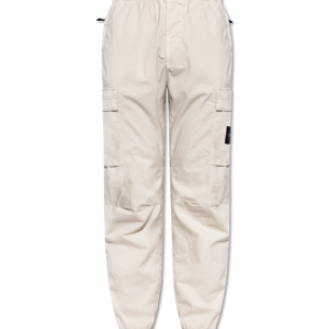 Stone Island kremowy Spodnie z logo