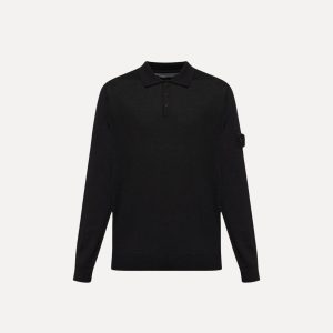 Stone Island CZARNY T-shirt kapsuła `Ghost`