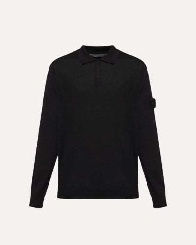 Stone Island CZARNY T-shirt kapsuła `Ghost`